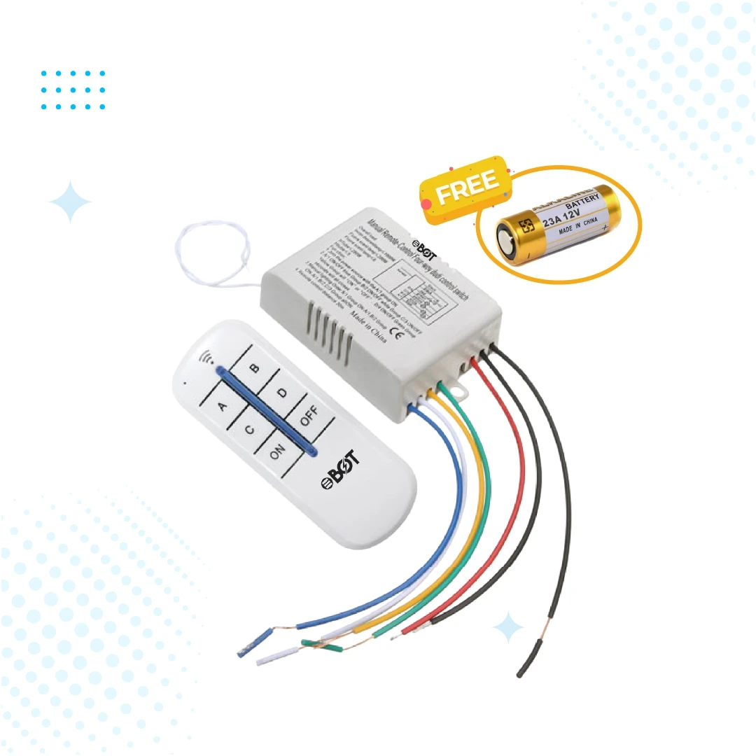 4 Channel Remote Control Switch (৪ টা লাইটের জন্য)