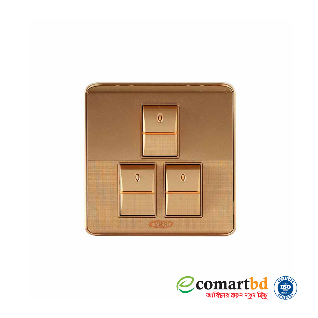3 Gang 1 Way Switch