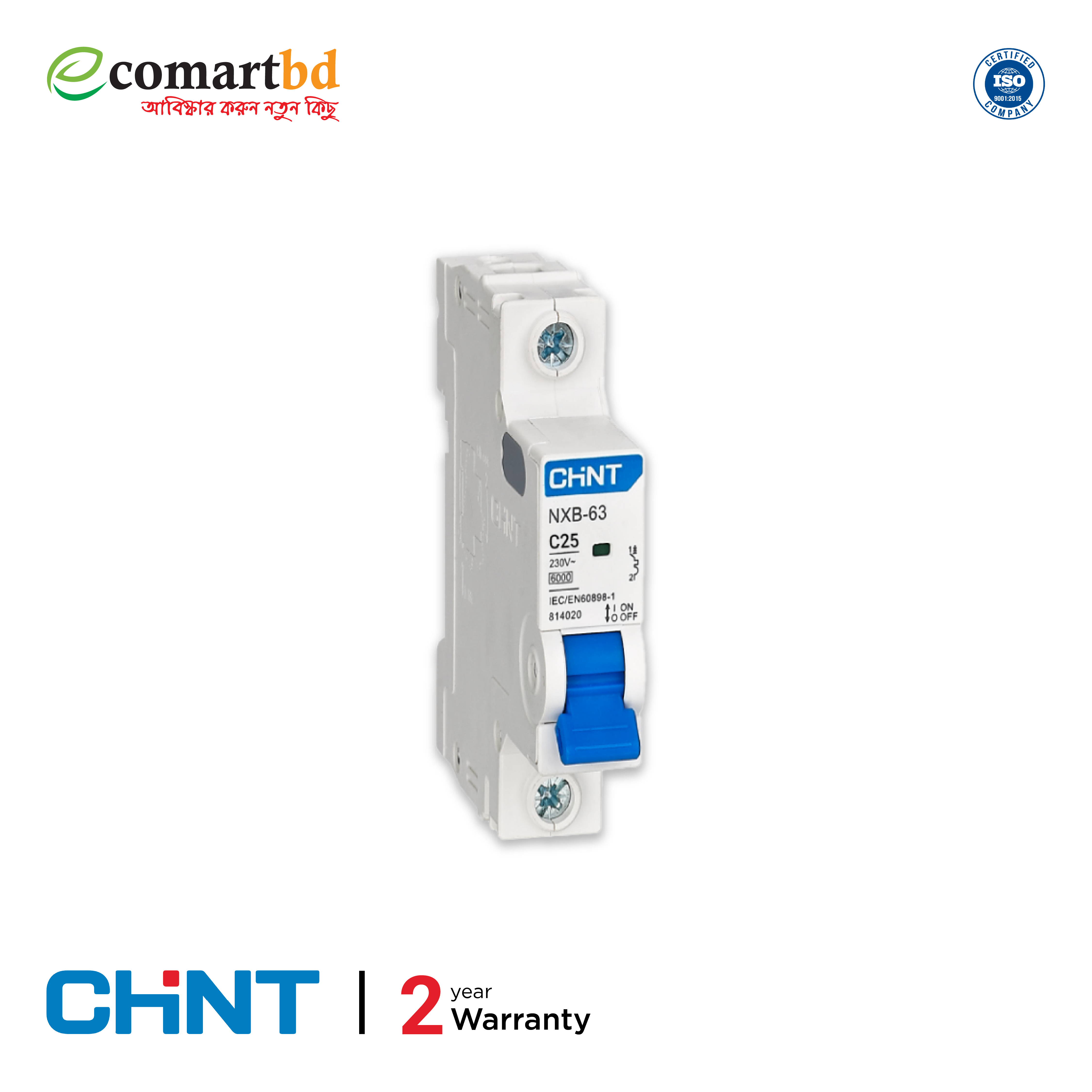 Chint NXB-25 Amp Miniature Circuit Breaker Single pole (Chint MCB)