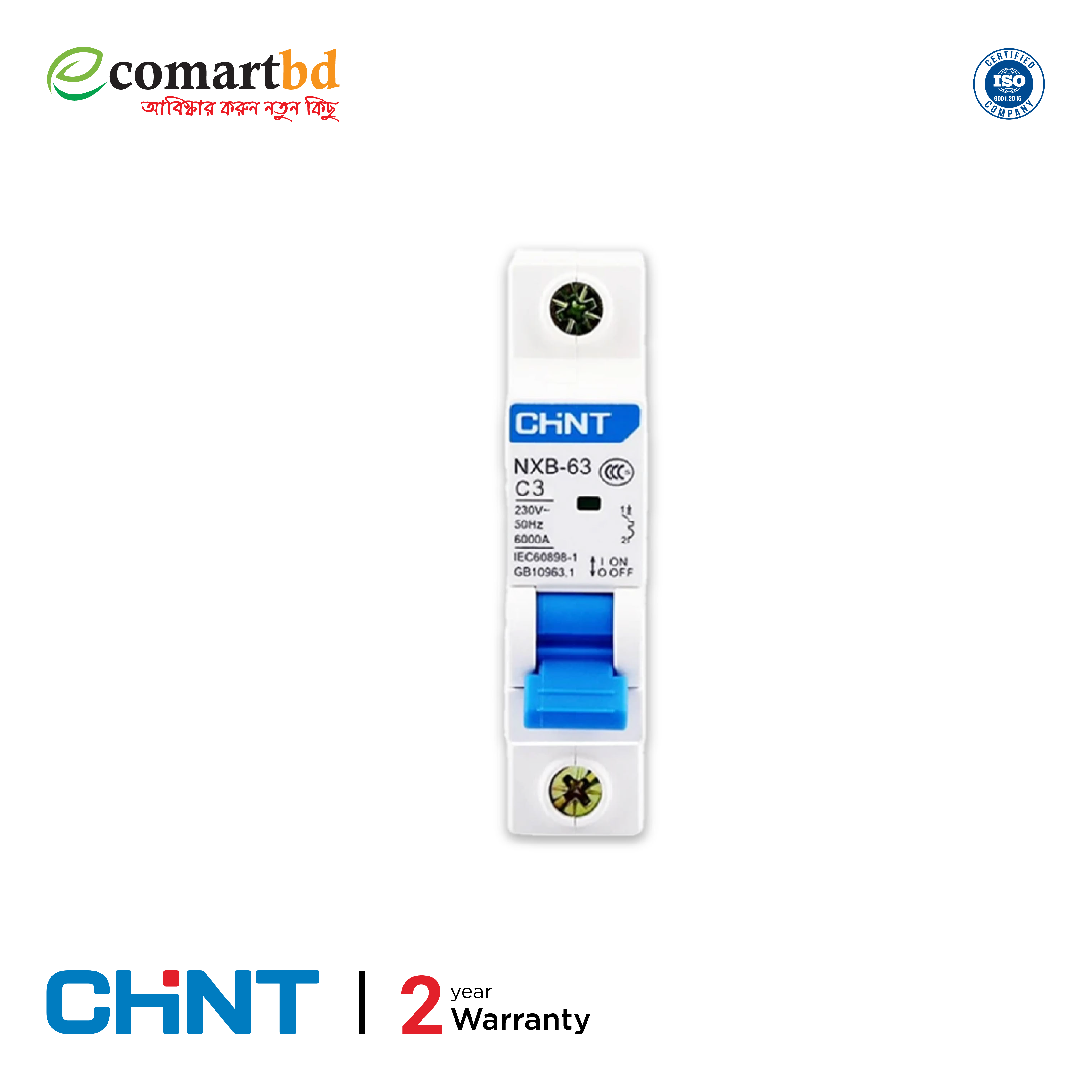 Chint NXB-3 Amp Miniature Circuit Breaker Single pole (Chint MCB)