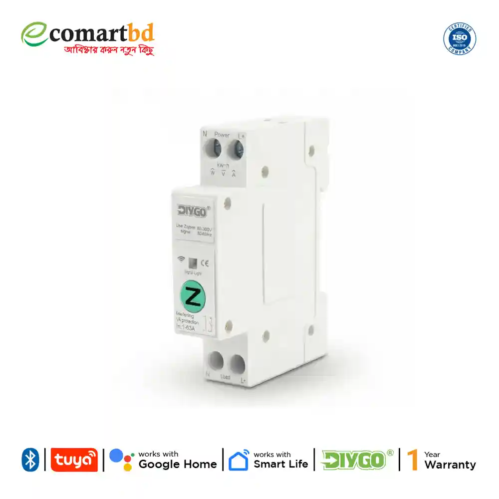 Smart Switch with Voltage and Current Protector- 63A
