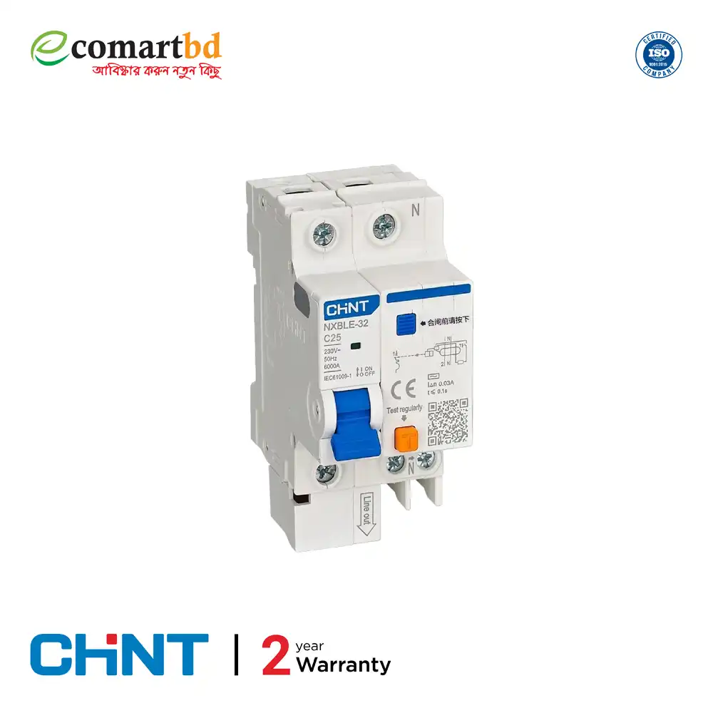 25A Residual Current Breaker with Over-Current (RCBO) 1P+N