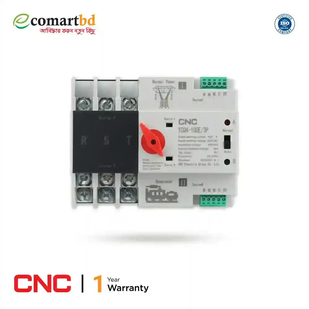 Automatic Transfer Switch (ATS) 100A- 3 Phase/3 Pole CNC