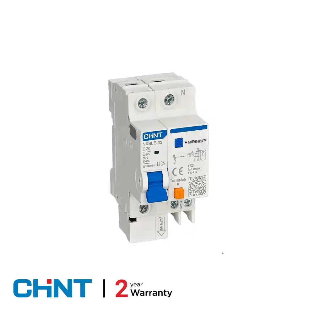 20A Residual Current Breaker with Over-Current (RCBO) 1P+N
