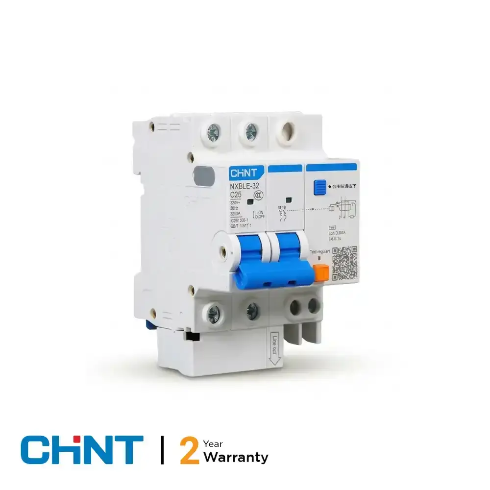 25A Residual Current Breaker with Over-Current (RCBO) 2 Pole